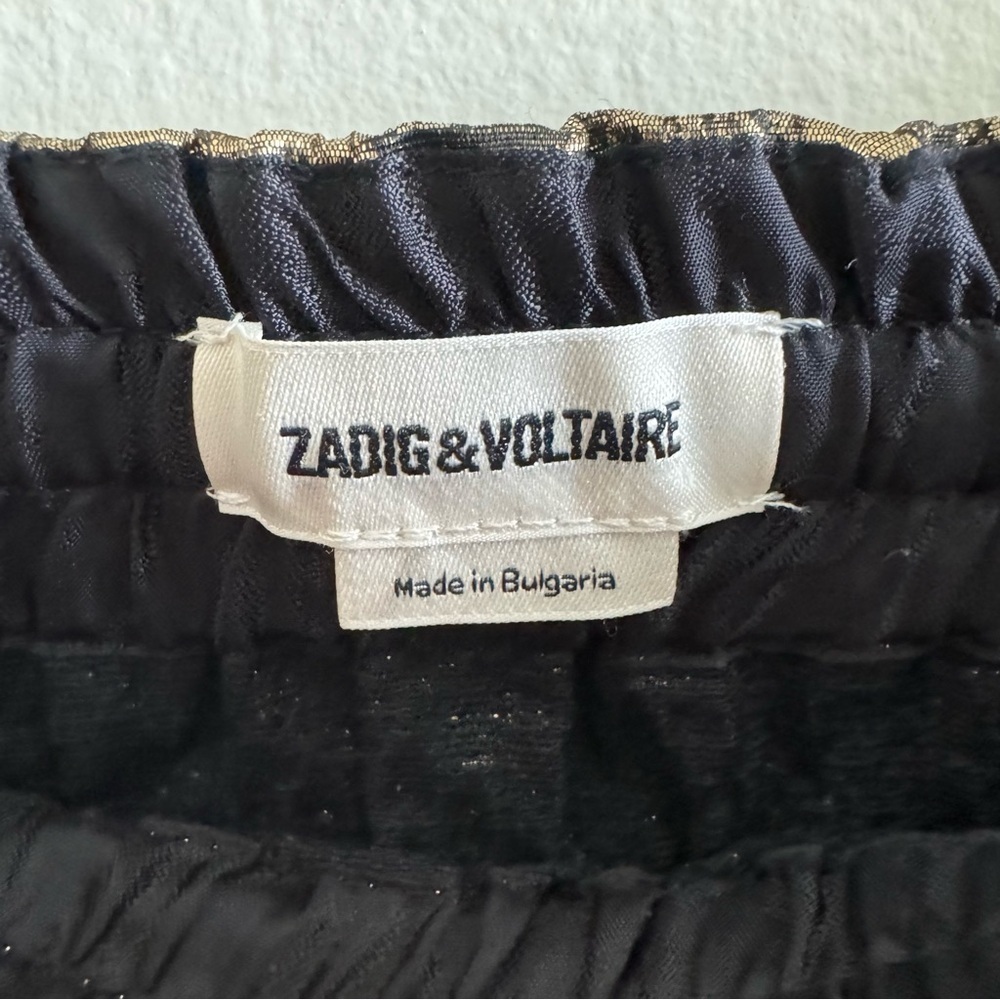 Zadig & Voltaire Metallic Gold Mini Skirt size 38 - Picture 7 of 9